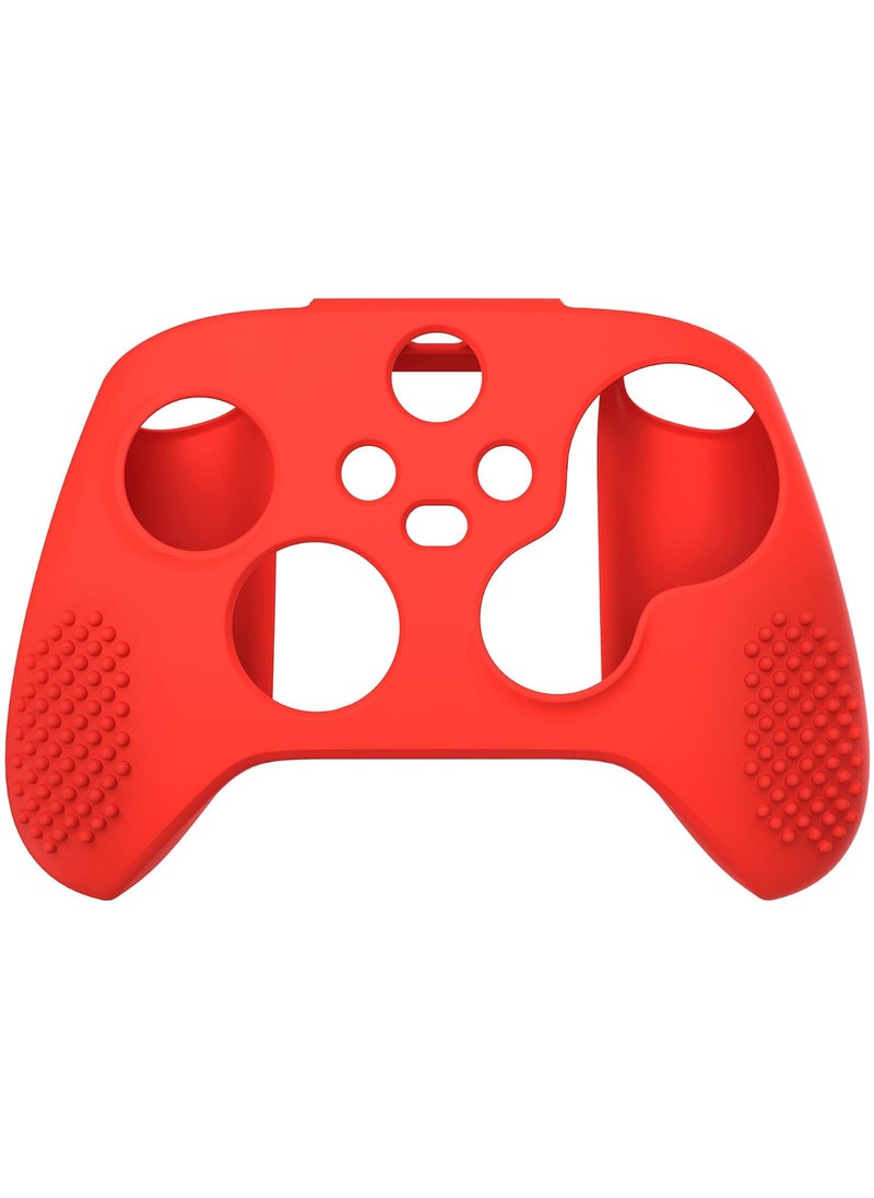 playvital PlayVital Passion Red 3D Studded Edition Anti-slip Silicone Cover Skin for Xbox Series X/S Controller, Rubber Case Protector for Xbox Series X/S Controller with 6 Black Thumb Grip Caps - SDX3014  - Image 5