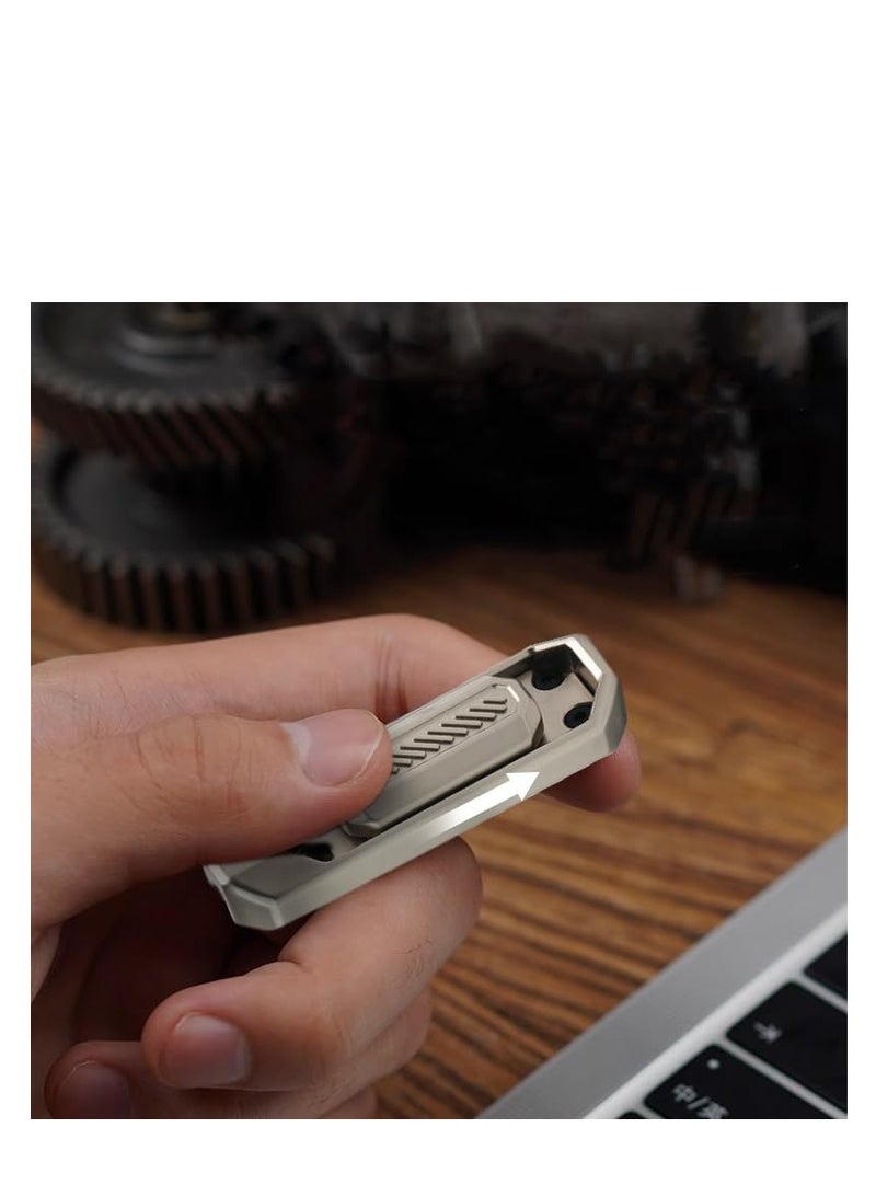 SYOSI Fidget Slider, Magnetic Excellent Metal Fidget Toy, EDC Fidget Toys for Adults, Tool Anxiety Stress Relief Toys Haptic Sliders, Ideal Collections and Gifts for Father & Friends (Silver) - Image 3