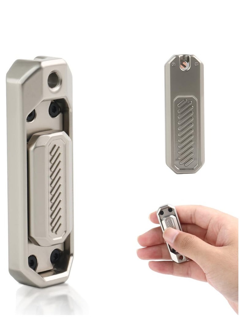 SYOSI Fidget Slider, Magnetic Excellent Metal Fidget Toy, EDC Fidget Toys for Adults, Tool Anxiety Stress Relief Toys Haptic Sliders, Ideal Collections and Gifts for Father & Friends (Silver) - Image 1