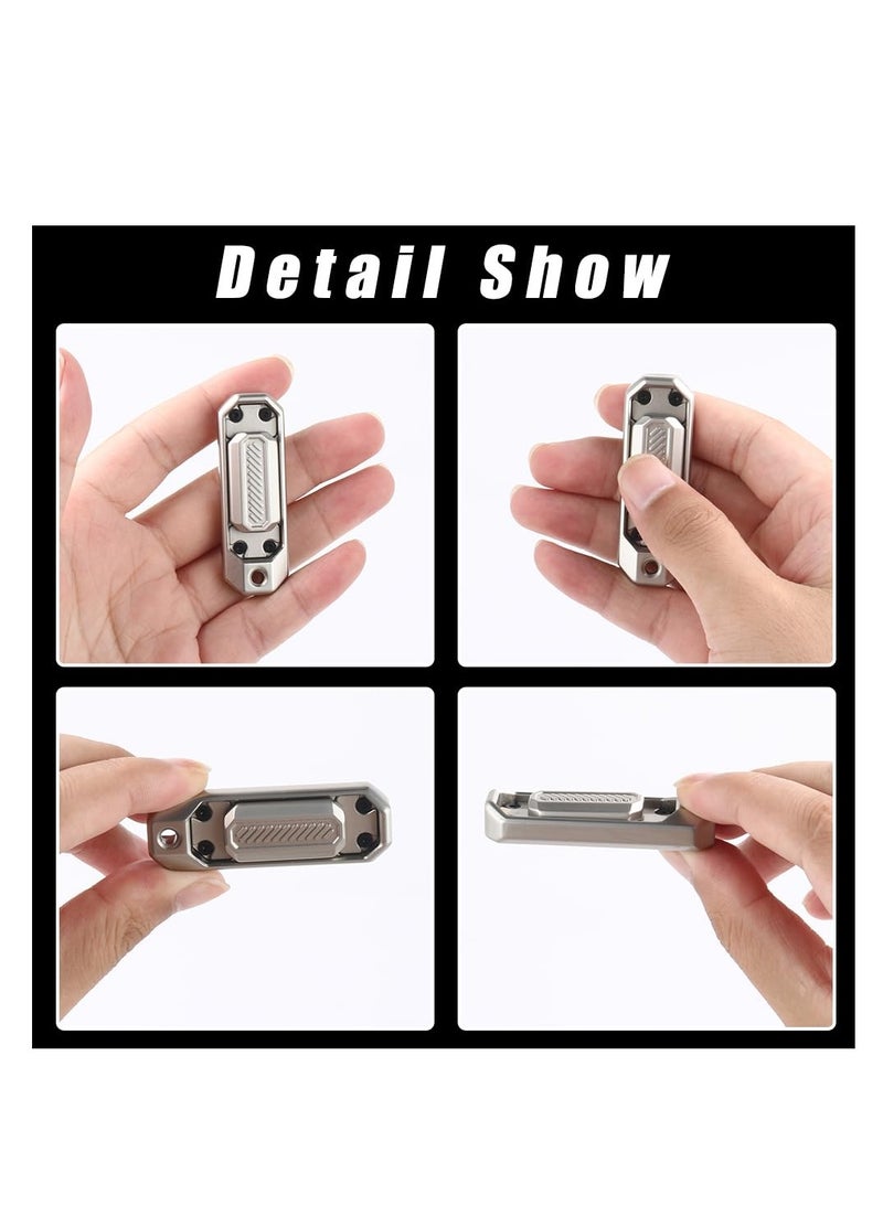 SYOSI Fidget Slider, Magnetic Excellent Metal Fidget Toy, EDC Fidget Toys for Adults, Tool Anxiety Stress Relief Toys Haptic Sliders, Ideal Collections and Gifts for Father & Friends (Silver) - Image 5