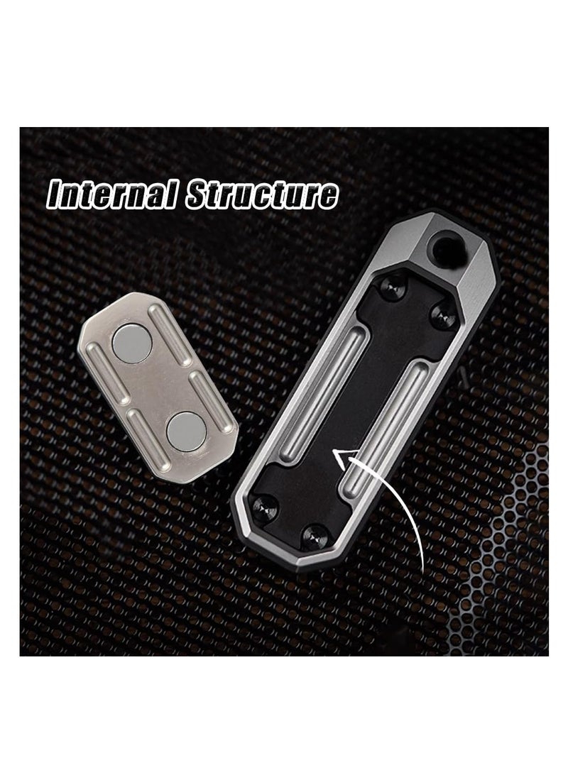 SYOSI Fidget Slider, Magnetic Excellent Metal Fidget Toy, EDC Fidget Toys for Adults, Tool Anxiety Stress Relief Toys Haptic Sliders, Ideal Collections and Gifts for Father & Friends (Silver) - Image 4