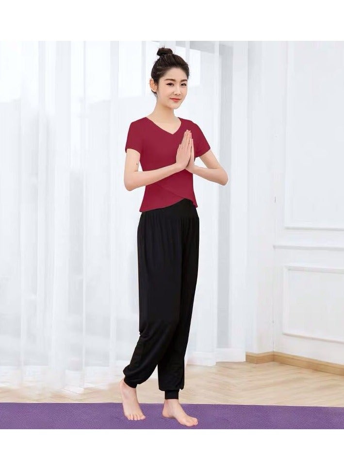 EBMINI New Pilates Yoga Training Fitness Clothing Set 