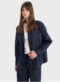 DeFacto Relax Fit Poplin Long Sleeve Tunic  - Image 3