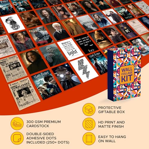 CodersParadise Harry Movie Aesthetic Wall Collage Kit – 54 PCS Premium 4×6" Cardstock Photo Posters | Vintage Film-Themed Room Décor for Bedroom, Study & Dorm | Glue Dots Included - Image 5