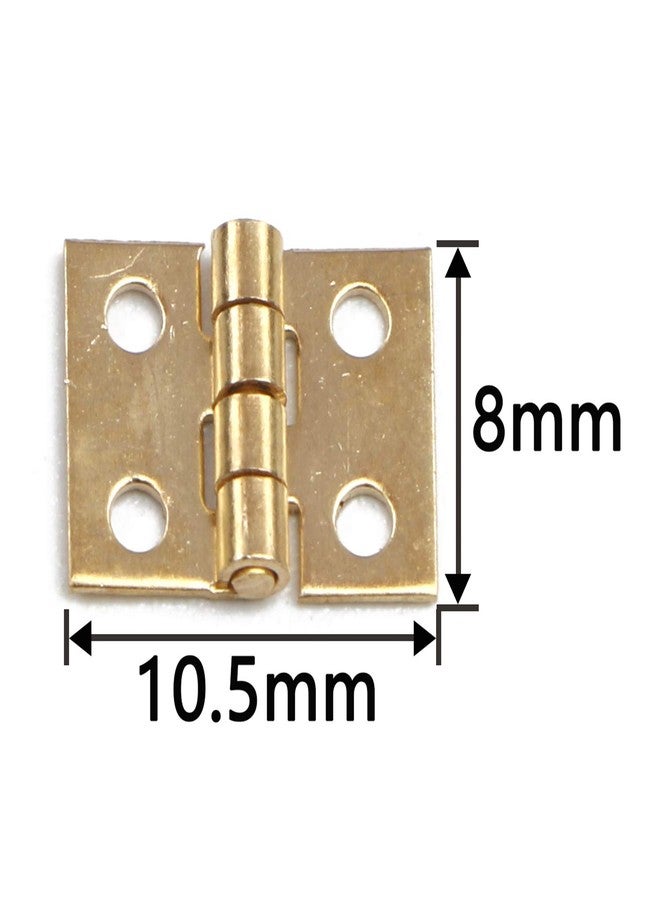 JIUWU 20PCS 108MM Mini Tiny Brass Hinge with Nails Jewelry Chest Gift Wine Music Box Dollhouse - Image 2