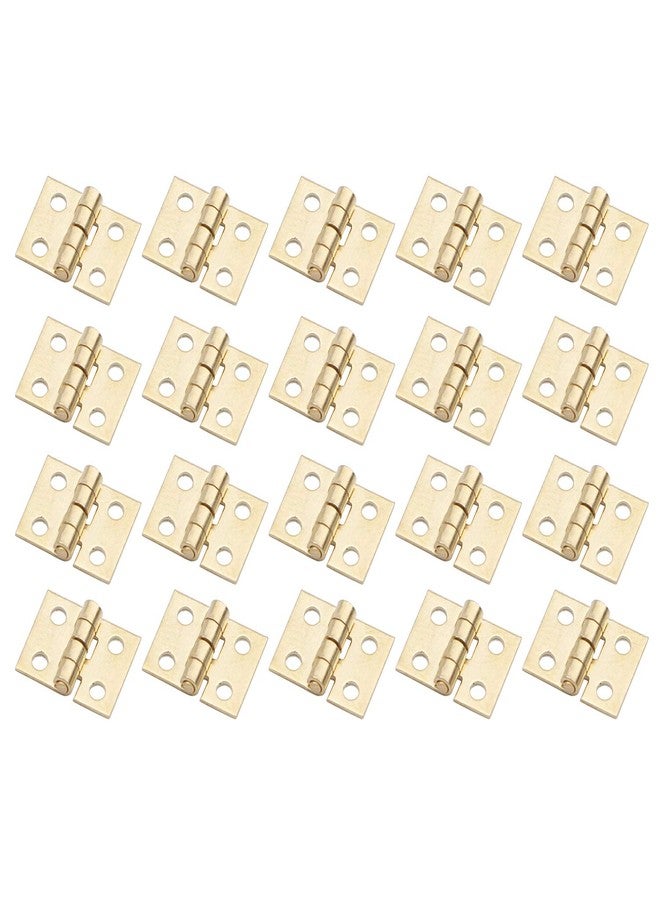 JIUWU 20PCS 108MM Mini Tiny Brass Hinge with Nails Jewelry Chest Gift Wine Music Box Dollhouse - Image 1
