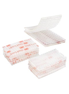 Y&D 10pcs Dual Lock Tape Heavy Duty Mounting Interlocking Reclosable Fastener Self Sticky Strip for Indoor and Outdoor Clear Transparent1in x 2in  - Image 1