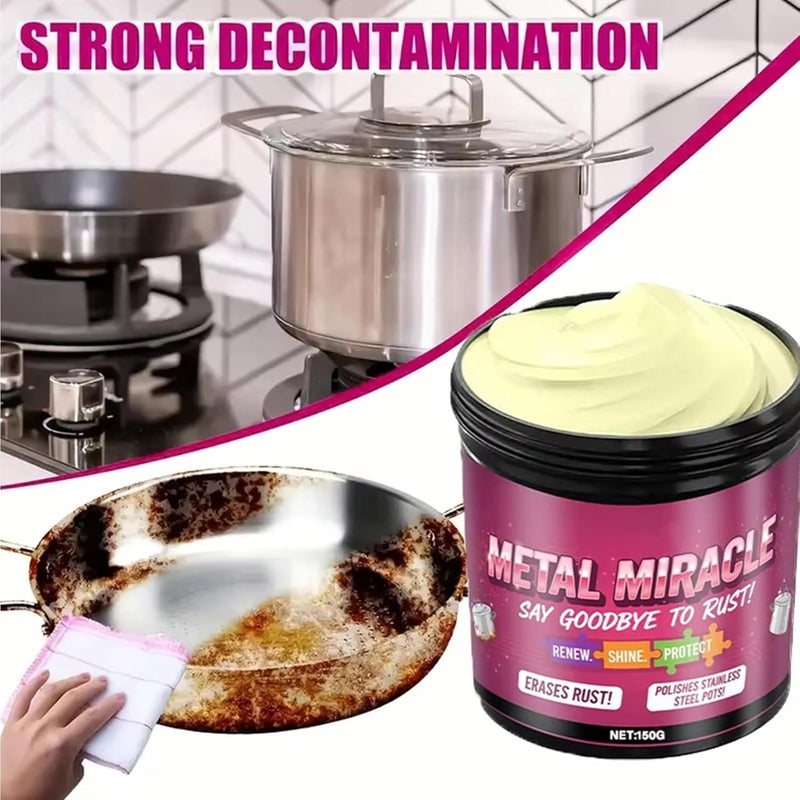 Metal Cleaner - 150g Oxidation Removal Balm - with Sponge Metal Restorer,for Copper Pan Cookware Kitchenware Restaurant - Image 5