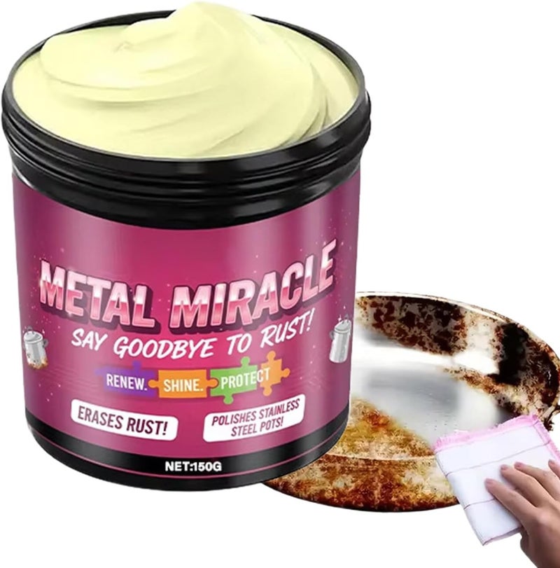 Metal Cleaner - 150g Oxidation Removal Balm - with Sponge Metal Restorer,for Copper Pan Cookware Kitchenware Restaurant - Image 1