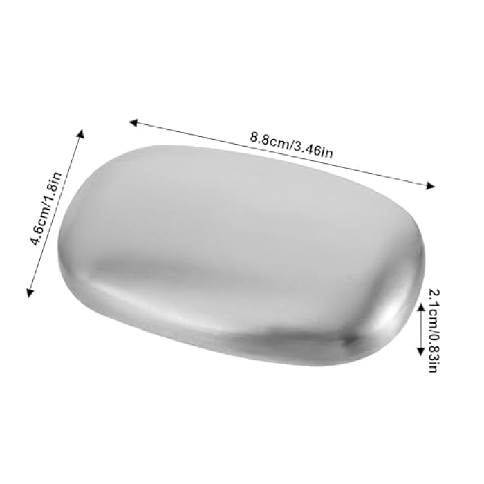 COMNICO Stainless Steel Soap 1 Piece Stainless Steel Soap Metal Odour Absorber Steel Soap Eliminates Odours Eco Soap Deodorant Elimination Strong Odours of Fish Garlic from Hands Kitchen Aid - Image 2