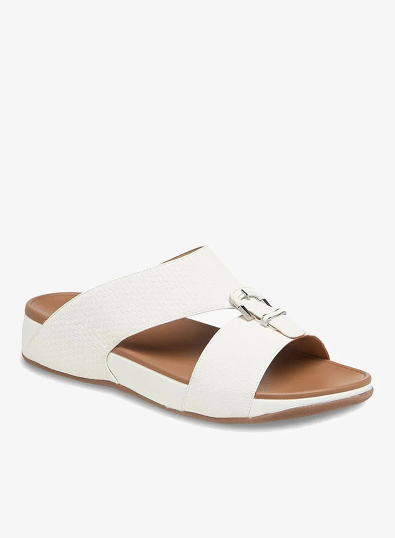 Le Confort White Mens Buckle Accent Comfort Sandals for Men | Best Price UAE