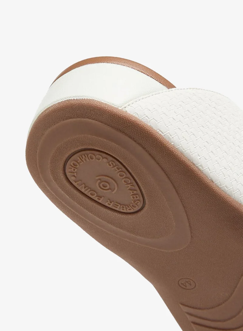 Le Confort White Mens Buckle Accent Comfort Sandals for Men | Best Price UAE