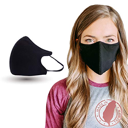 Shero Reusable Copper Infused Face Mask With Nose Wire, Washable, Breathable and Adjustable (Black, 1 Count (Pack of 1), 6 Layer) - Image 1