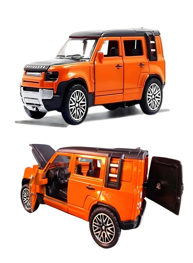 سيارة لعبة صغيرة من نوع PariBee Diecast Defender بأبواب وغطاء محرك وصندوق خلفي قابلة للفتح، تعمل بسحب للخلف، نموذج معدني مصبوب من سبيكة معدنية للأطفال (متعدد الألوان - اللون حسب التوافر) - Image 1