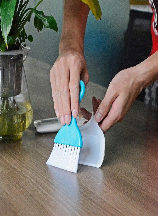 Saim 2 Pcs Mini Dustpan Set Brush for Table Whisk Brooms Small Dustpan Broom Set Mini Dust Pans with Brush Tiny Cleaning Table Sweep - Image 4