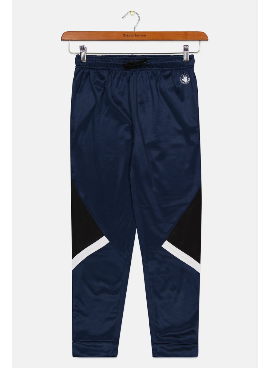 Body Glove Kids Boy Drawstring Brand Logo Jogger Pants, Navy  - Image 1