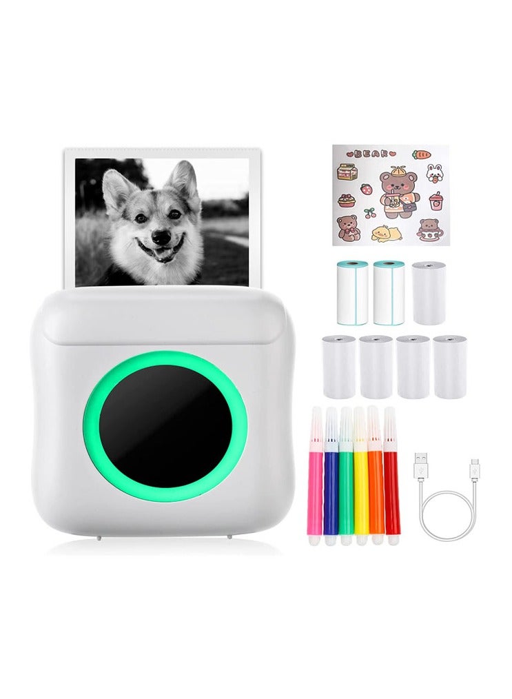 Mini Portable Bluetooth Thermal Printer: Wireless Sticker & Photo Printer for Learning and Office Use - Image 1