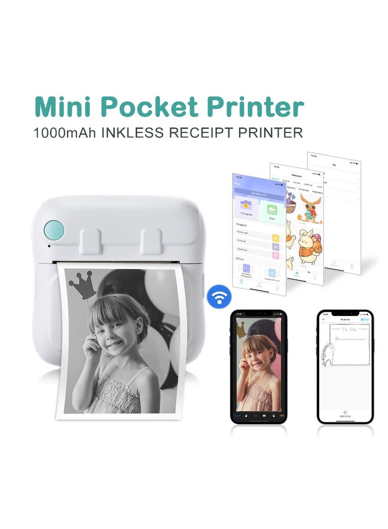 Mini Portable Bluetooth Thermal Printer: Wireless Sticker & Photo Printer for Learning and Office Use - Image 2