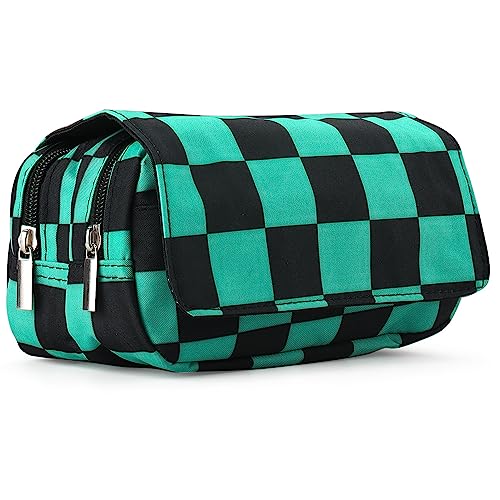 VEELAM Anime Pencil Case, Cute Kawaii Large Capacity Pencil Pouch Holder, Green - Image 1
