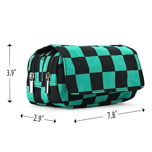 VEELAM Anime Pencil Case, Cute Kawaii Large Capacity Pencil Pouch Holder, Green - Image 3