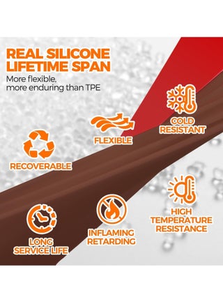 Draft Stoppers,Door Air Stopper Door Bottom Seal Door  Weather Stripping Door Seal Strip  Door Draft Stopper Door Bottom Draft Stopper Door Bottom Draft Blocker Dust and Noise Insulation Brown - view 3
