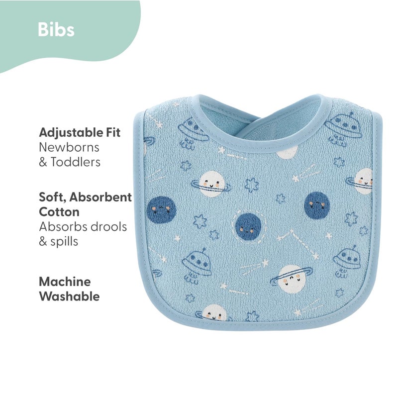 The Peanut Shell The Peanutshell Baby Boy or Girl Terry Bibs Set of 10-100% Cotton, Soft, Absorbent Baby Bibs for Boys and Girls, Unisex Toddler Baby Boy or Girl Bibs Set, Newborn & Infant Bib - Soft Neutral - Image 2
