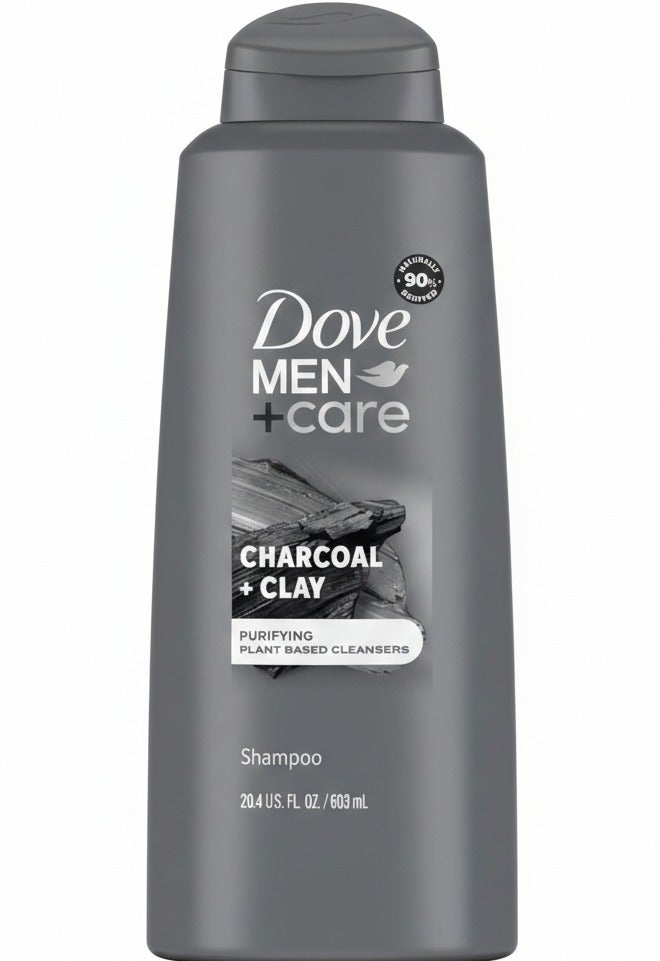 Dove Men+Care Charcoal + Clay Purifying Shampoo 603 ML - Image 1