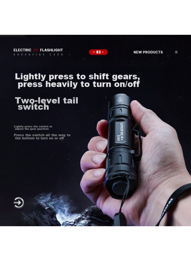 SupFire Supfire Ex09 High-intensity Flashlight, Rechargeable, Long-range, Outdoor Mini Led, Home Emergency Light, 4000mah  - Image 3
