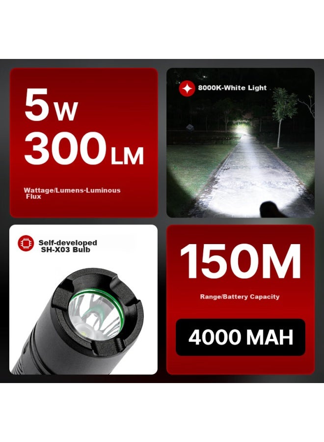SupFire Supfire Ex09 High-intensity Flashlight, Rechargeable, Long-range, Outdoor Mini Led, Home Emergency Light, 4000mah  - Image 2
