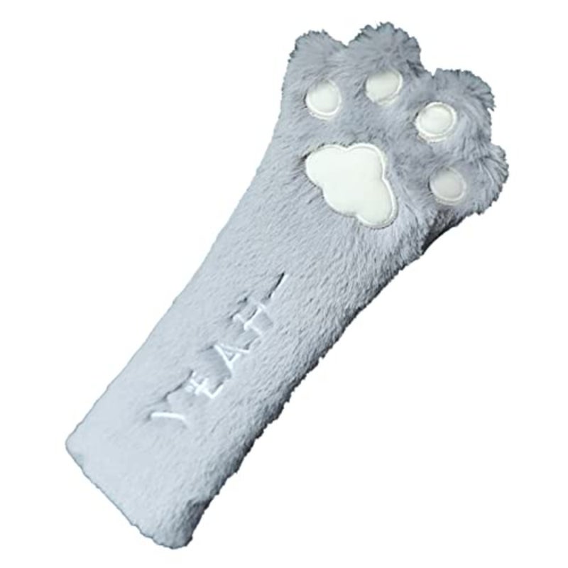 Cute Seatbelt Covers, Soft Plush Cat Claw Design Shoulder Guard, Decorative Car Interior Accessory with Comfortable PP Cotton Filling, for Women Gift Grey - Image 5