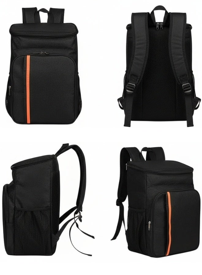 Happy Home 18L Insulated Cooler Backpack for Women & Men – Stylish Portable Fresh-Keeping Bag with Multiple Compartments, Mesh Side Pockets & Front Zipper Pocket – Padded Adjustable Shoulder Straps – Ideal for Picnic, Camping, Travel, Hiking & Festivals - Image 2