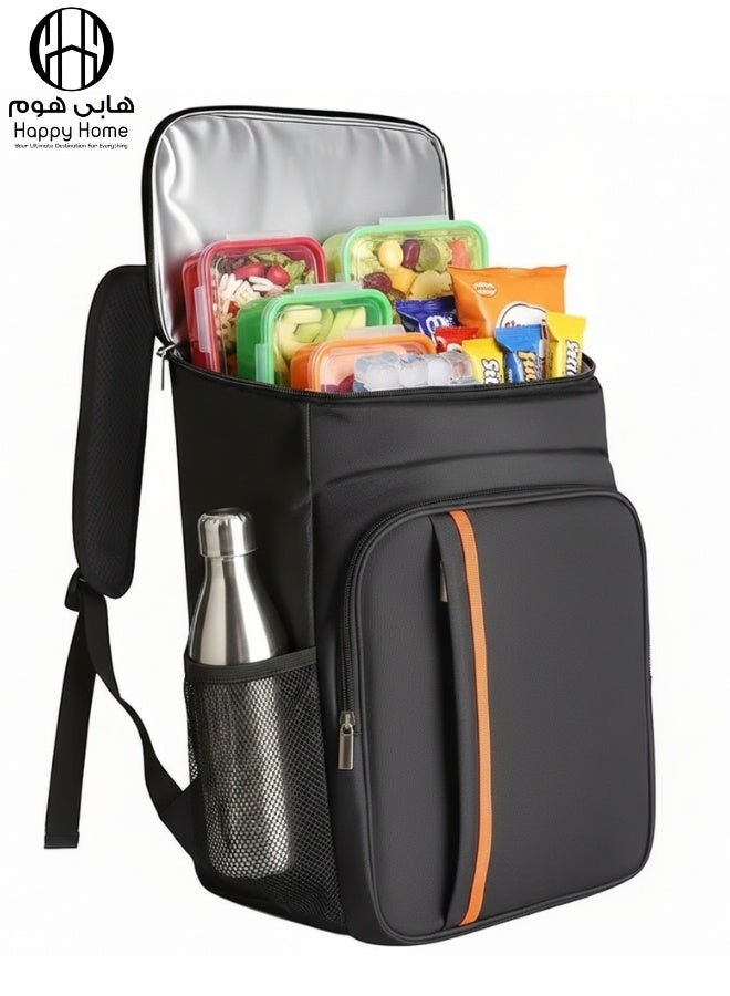 Happy Home 18L Insulated Cooler Backpack for Women & Men – Stylish Portable Fresh-Keeping Bag with Multiple Compartments, Mesh Side Pockets & Front Zipper Pocket – Padded Adjustable Shoulder Straps – Ideal for Picnic, Camping, Travel, Hiking & Festivals - Image 1