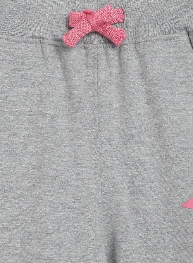 Tales & Stories Girl's Grey Cotton Blend Regular Fit Washed Jogger-C101336-18M-GRY - Image 4
