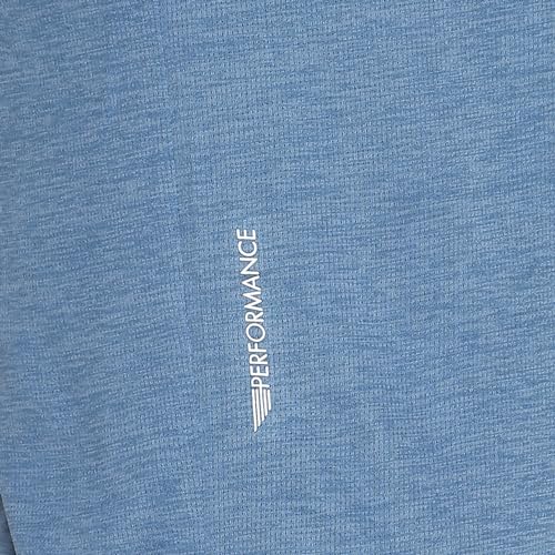 Van Heusen Men's Solid Regular Fit T-Shirt (61005_Dusk Blue_M) - Image 4