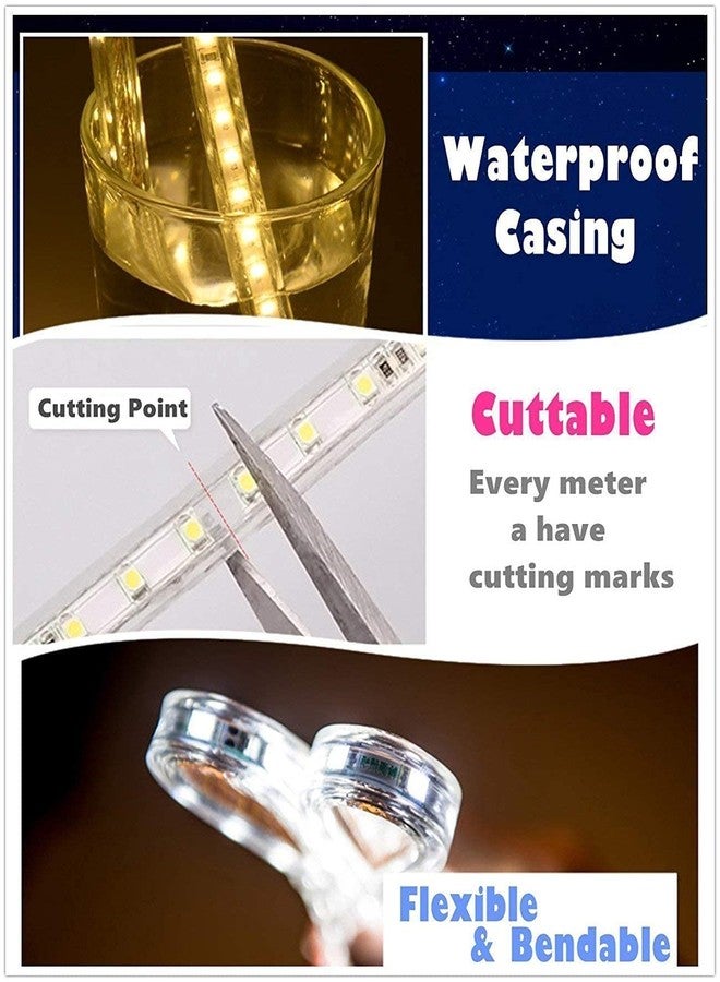 الجستو شريط إضاءة LED بطول 3 أمتار من جيستو - إضاءة خارجية مقاومة للماء لتزيين الشرفات والمنازل والديكورات الداخلية | إضاءة زخرفية لتزيين ديوالي، إضاءة مخفية للسقف (أزرق) - Image 5