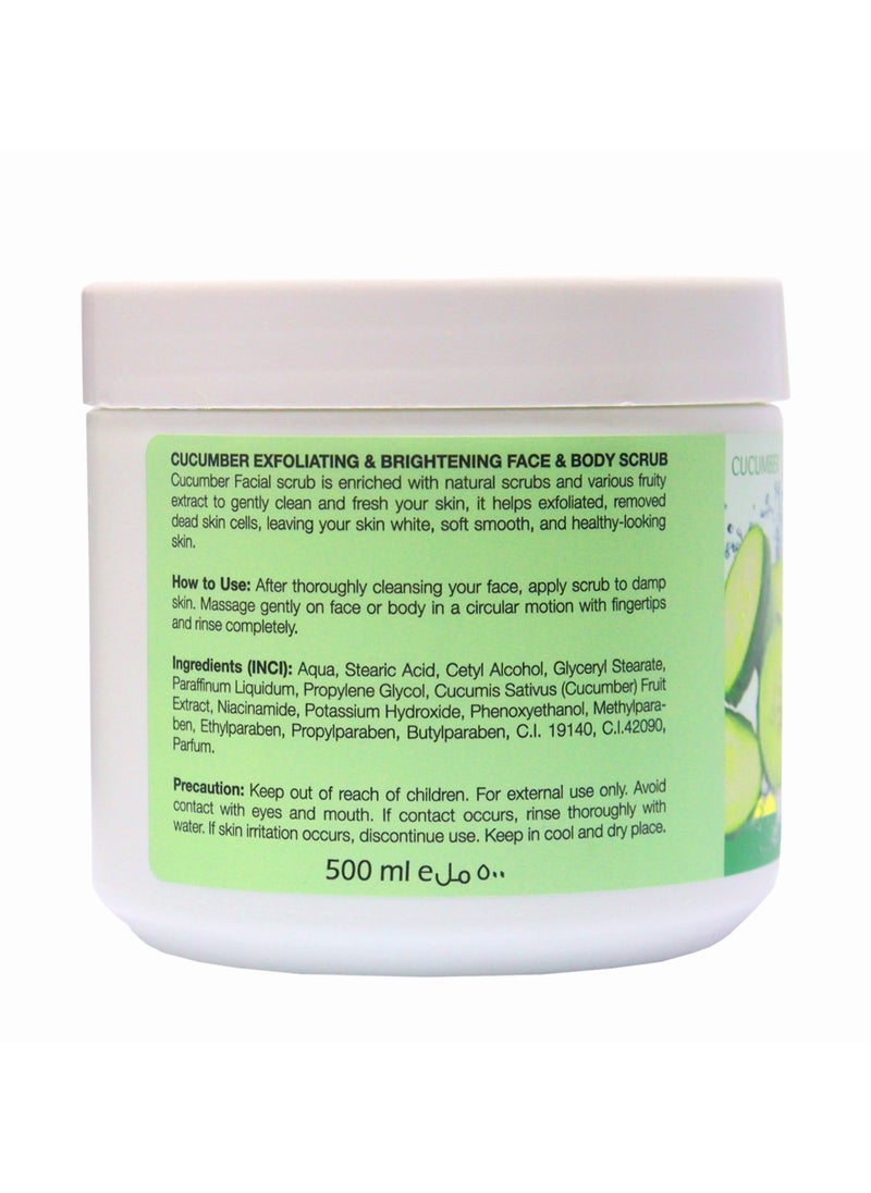 5-in-1 Exfoliating & Brightening Scrub with Cucumber Extract - 500ml