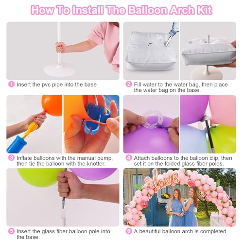 chamvis Balloon Arch Kit, 7.4ft Balloon Arch Stand Frame with Base: for Wedding Baby Shower Birthday Party Decorations - Image 3