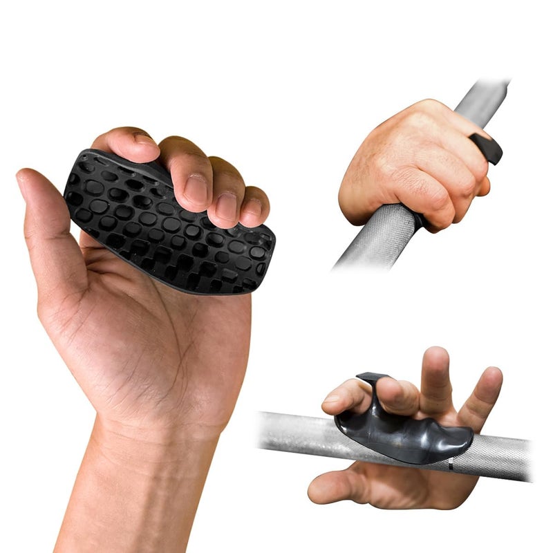 JOLYMIT Anti-Slip Workout Grips - Rubber Palm Protectors for Weight Lifting, Pull-Ups, Gym Training | Ergonomic, Callus Protection for Men & Women (Black /1 Pair) - Image 1