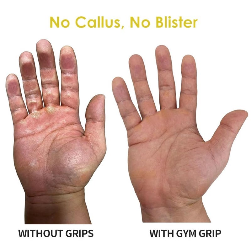 JOLYMIT Anti-Slip Workout Grips - Rubber Palm Protectors for Weight Lifting, Pull-Ups, Gym Training | Ergonomic, Callus Protection for Men & Women (Black /1 Pair) - Image 4