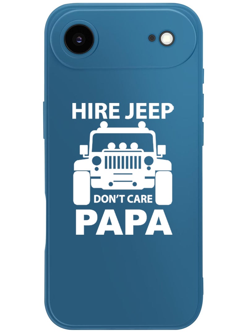 Theodor Protective Slim Fit Case Liquid Silicone Cover with Full Body Protection Anti-Scratch Shockproof Case For Apple iPhone 17 Air (Blue) Hire jeep dont care papa - White - Image 1