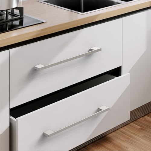 9BUILD 10 Pack Brushed Satin Nickel Cabinet Pulls 88 Inch Satin Nickel Kitchen Cabinet Handles Cabinet Hardware for Cupboard Drawer Pulls - Image 3