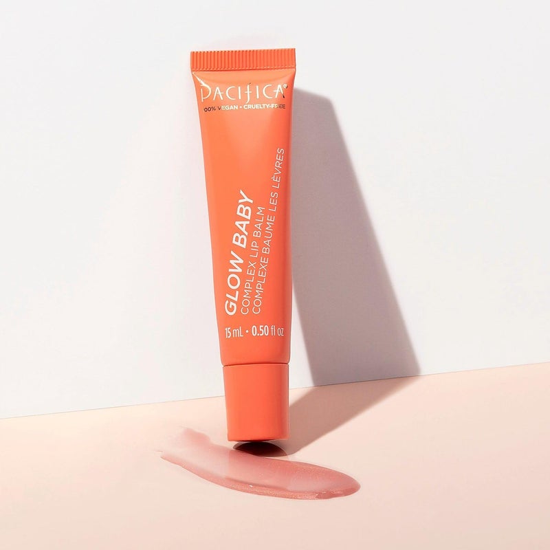 Pacifica Glow Baby Lip Balm â€“ Vitamin C Infused Hydrating Balm with Coral Shimmer, Moisturizes & Revives Dry Chapped Lips, Plant Squalane & Oils, Non-Sticky Glassy Shine, Vegan - Image 2