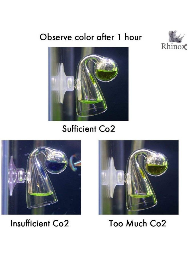 Rhinox - Rhinox Glass Drop Checker Kit with pre-Mixed 4dKH & pH Reagent, 3-Minutes' Setup, 3 Seconds to Read Result, Color Change Reflects CO2 Level - Image 1