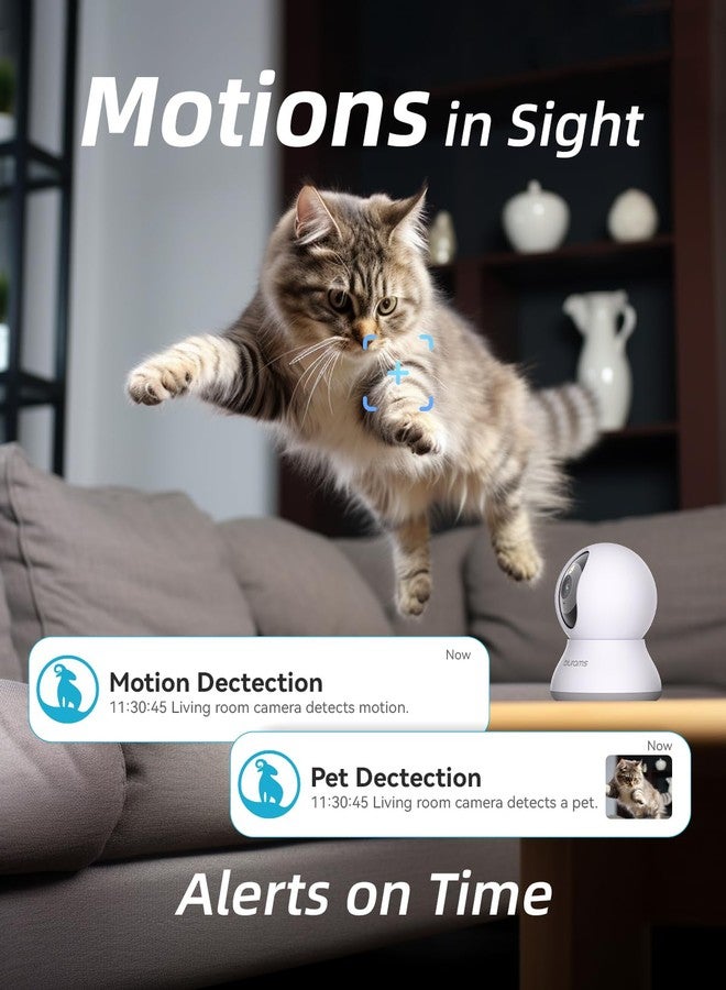 blurams Pet Camera 2K, Dog Camera with Phone App, Indoor Security Camera PTZ, 360° Cameras for Home Security Indoor, Color Night Vision, 2-Way Talk, Motion Detection&Tracking, Cloud&SD(2.4GHz Only) - Image 4