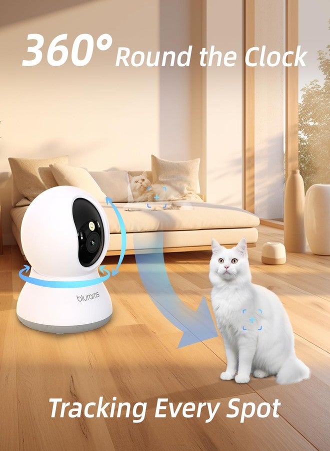 blurams Pet Camera 2K, Dog Camera with Phone App, Indoor Security Camera PTZ, 360° Cameras for Home Security Indoor, Color Night Vision, 2-Way Talk, Motion Detection&Tracking, Cloud&SD(2.4GHz Only) - Image 2