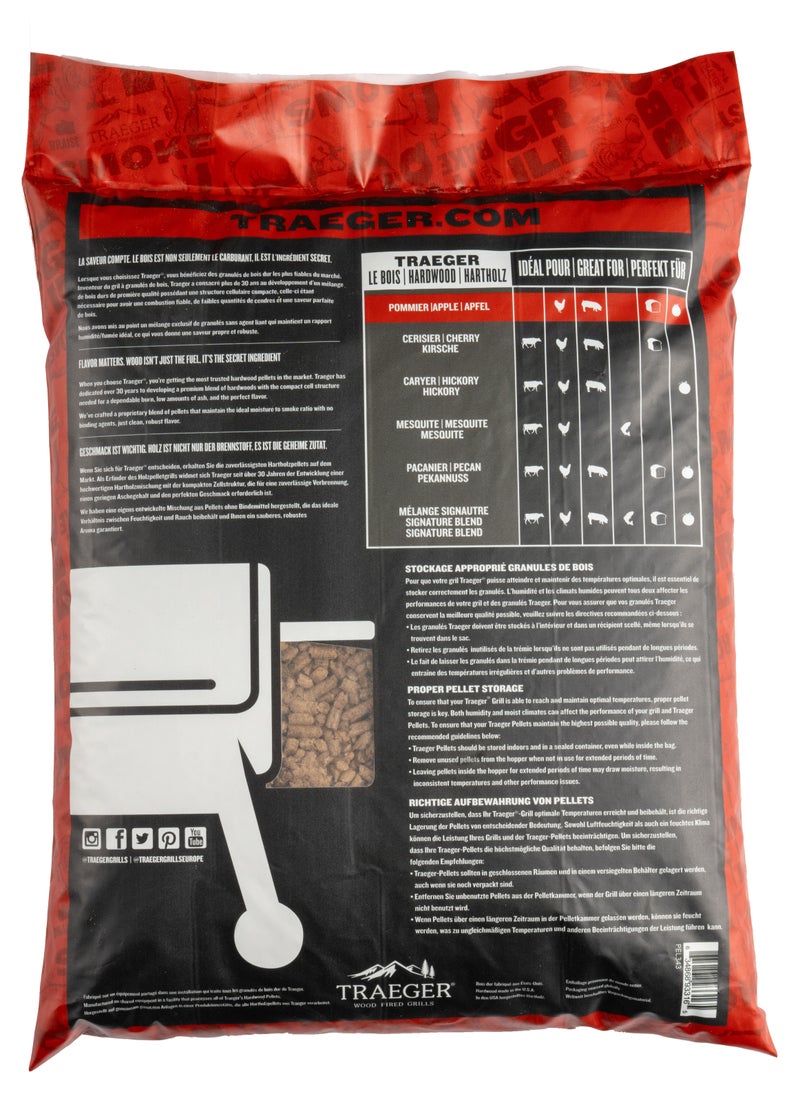 TRAEGER Apple Wood Fired Flavor 100% All-Natural Wood Pellets For Pellet Grills, Bbq, Bake, Roast, And Grill, 20Lb Bag  - Image 2