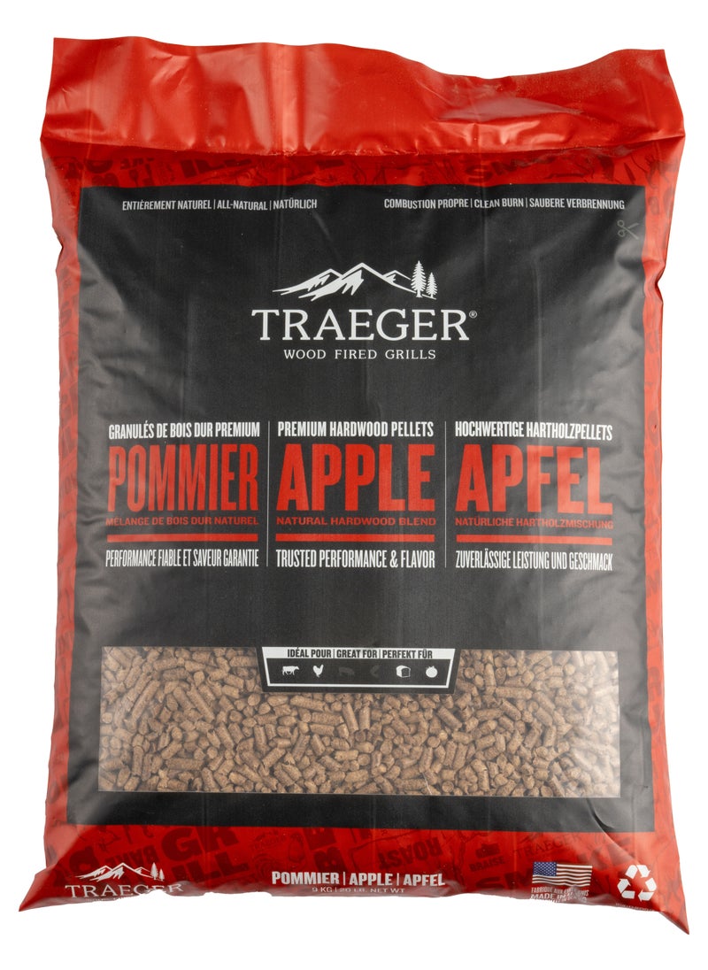 TRAEGER Apple Wood Fired Flavor 100% All-Natural Wood Pellets For Pellet Grills, Bbq, Bake, Roast, And Grill, 20Lb Bag  - Image 1