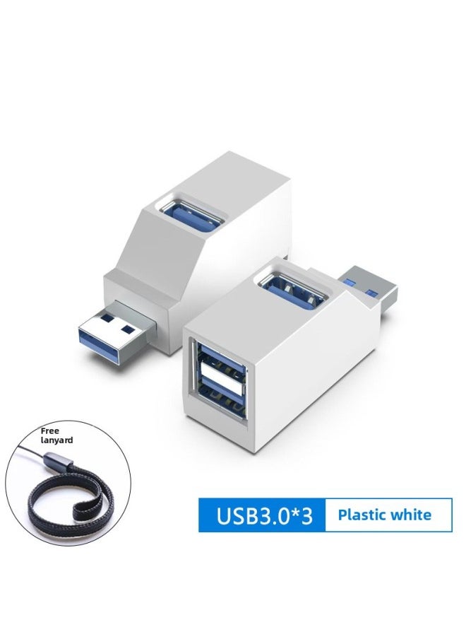 USB Extender Computer Multi-Port Set Splitter Typec Laptop Car Ubs Adapter Usp Wireless-Number Of Interfaces:White [3-port 3.0 High-speed Transmission] Pvc Plastic Model-0.01m  - Image 1