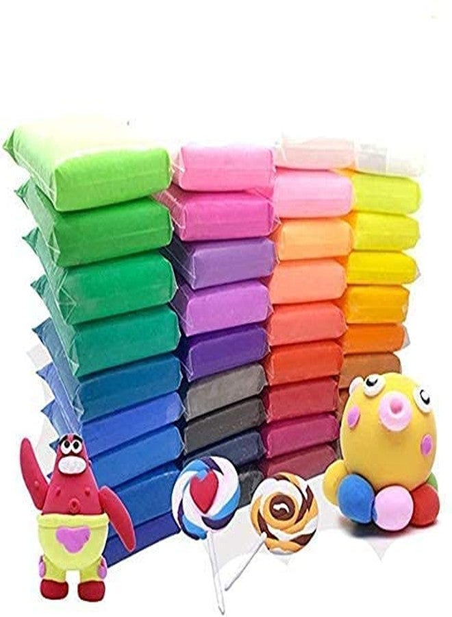 Promote Trader Pack of 36 (3 Piece Each Color) Non-Toxic Air Dry Clay Dough for Kids 12 Different Color Fluffy Foam Clay with 3 Tools Light Weight for Kids and Art & Craft Set Slime Putty - Image 1