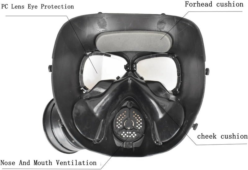 JFFCESTORE Airsoft Tactical Protective Mask M88 Helmet Full Face Eye Protection Skull CS Mask Adjustable Strap One Size fits All Airsoft BB Gun CS Game Party - Image 5